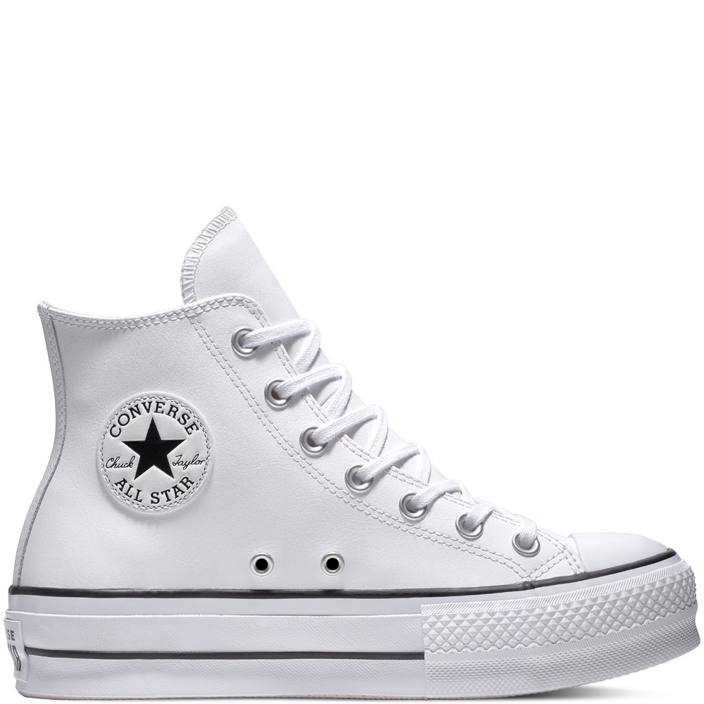 converse plataforma piel